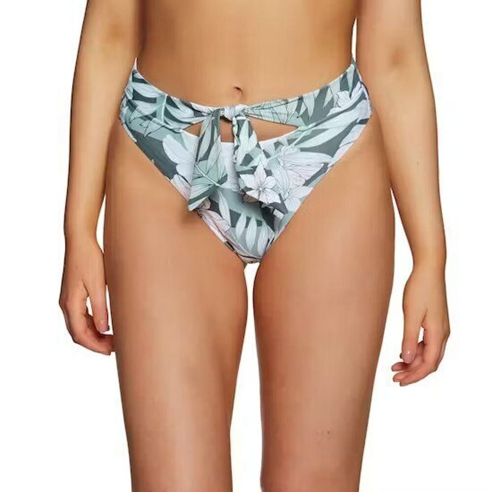 $70 Seafolly Copacabana High Rise Tie Front Bikini Bottoms 6 US 10 AU NEW S492